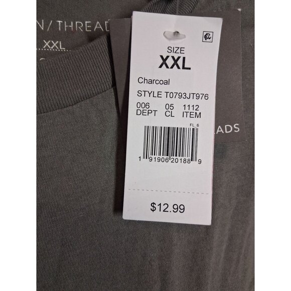 NWT Greyson T-Shirt Casual Tiger Lightning Retro Y2K Crop Size XXL Gray - Picture 5 of 5